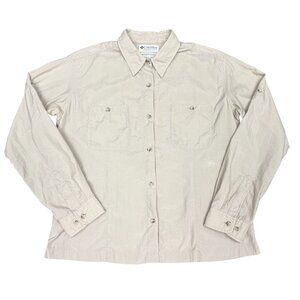 Women's COLUMBIA Performance Gear‎ Long Sleeve Tan Shirt- Size Large